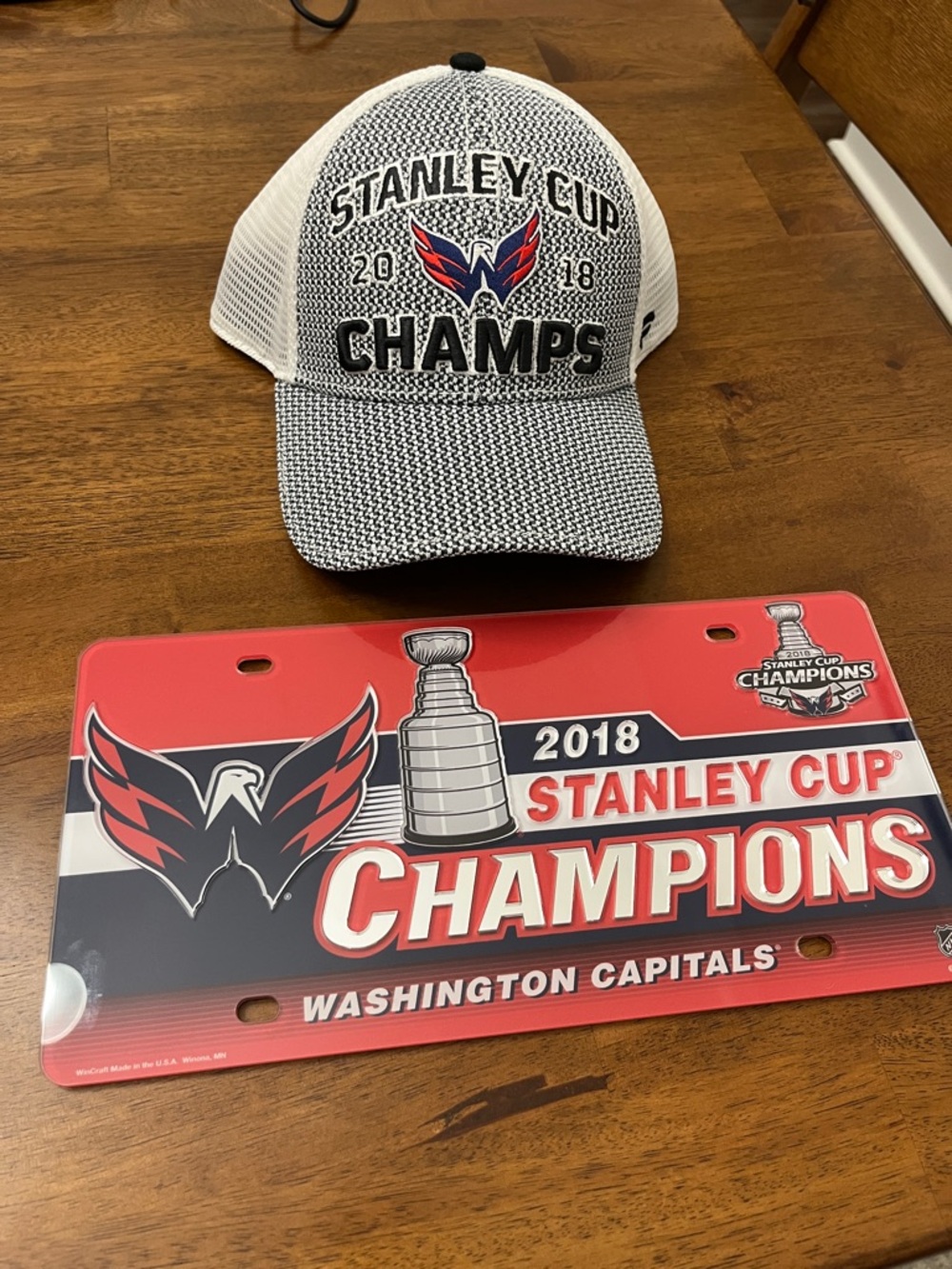 Fanatics Washington Capitals 2018 Stanley Cup Champs Hat/License Plate